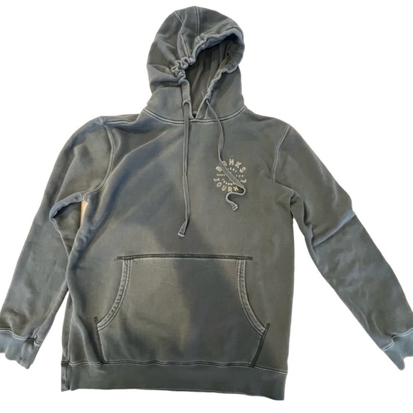 Banks Journal Men’s Hoodie Size S Women’s Oversized Denim Blue Organic Cotton - Picture 8 of 9